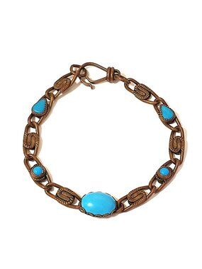 Copper & turquoise bracelet - please read carefully
